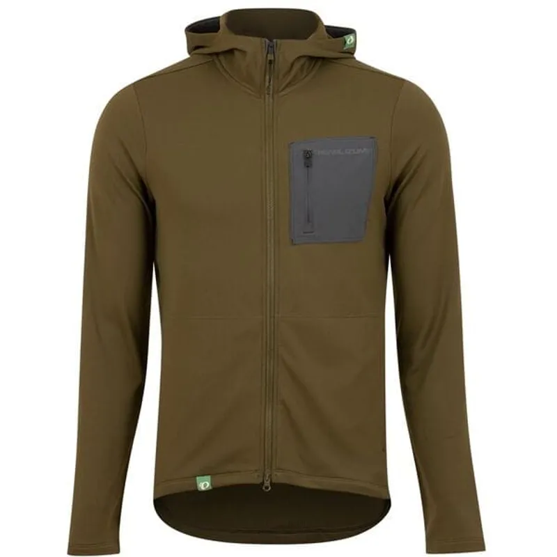 Pearl Izumi Summit Hooded Thermal Jersey in Dark Olive