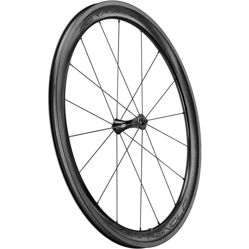 Campagnolo Bora WTO 45 2-Way TL Dark Label Clincher Wheels in Black-6