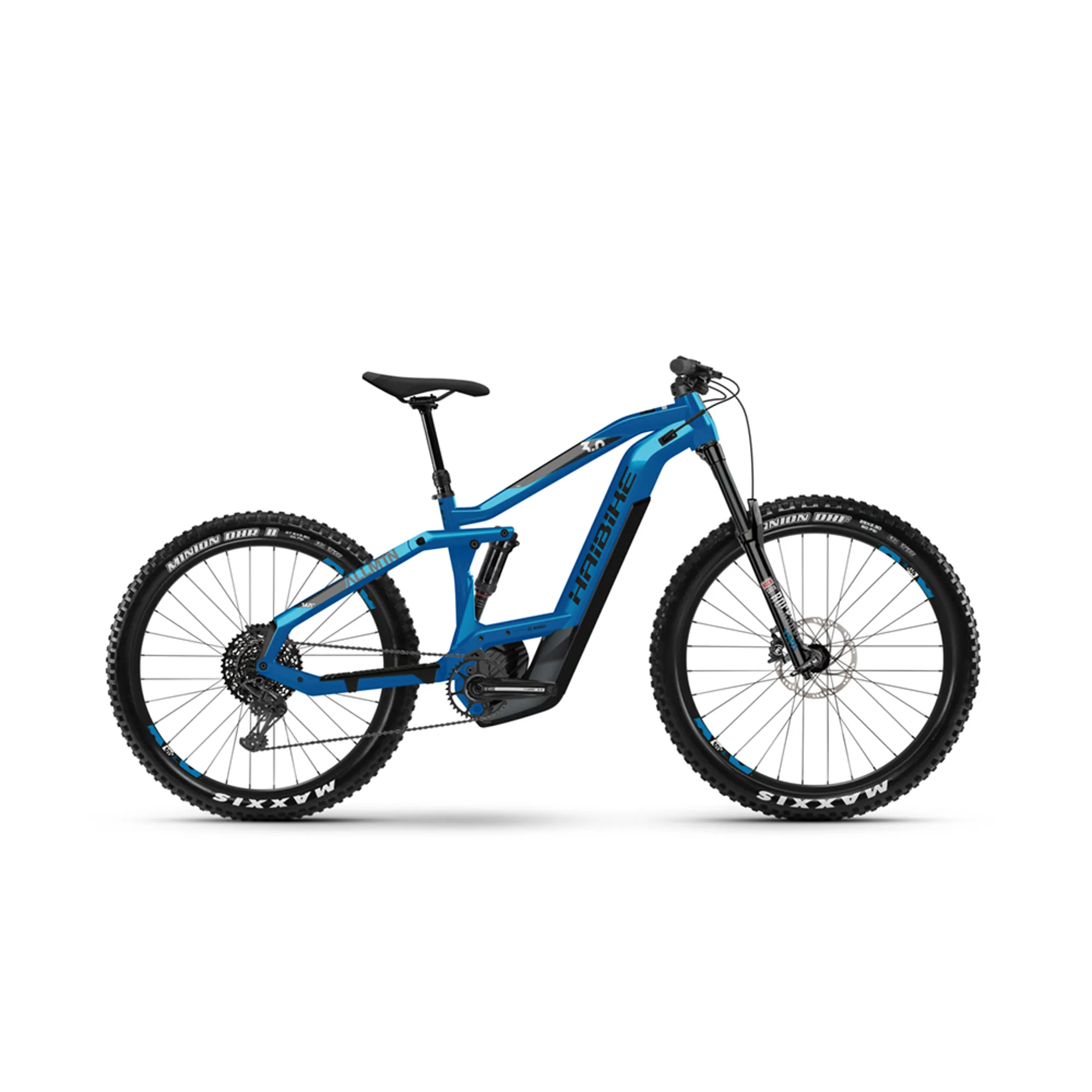 2020 Haibike Xduro Allmtn Electric FS Mountain Bike in Blue