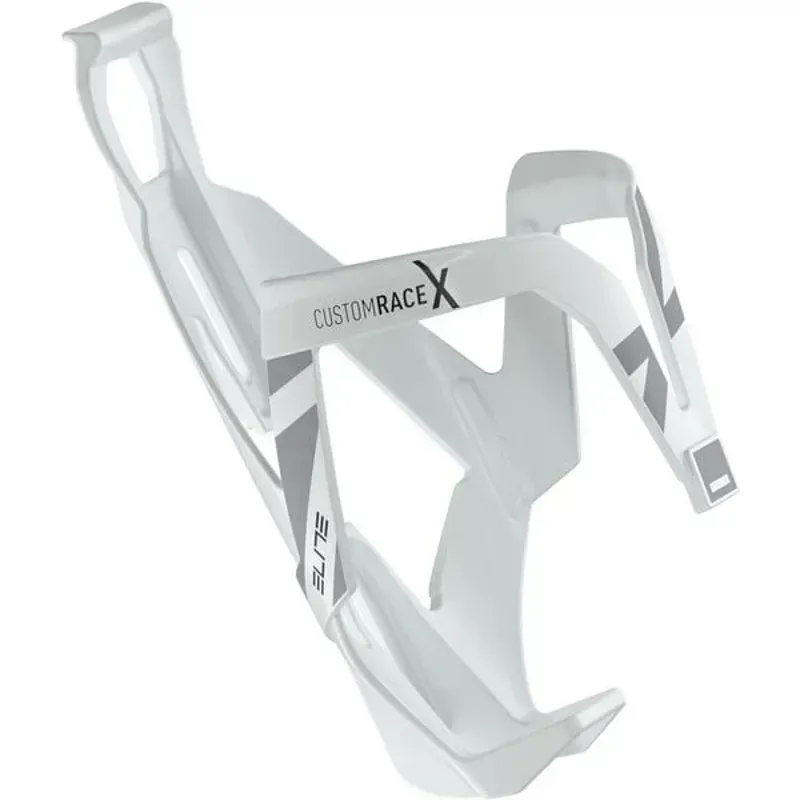 Elite Custom Race X Resin Bottle Cage in White/Grey