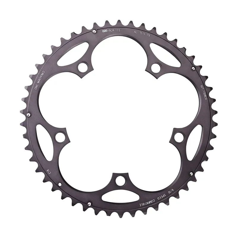 BBB RoadGear 50t 130BCD Chainring in Silver