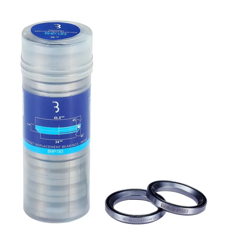 BBB 20x 1.1/4in 46.8x7mm Headset Bearings in Silver