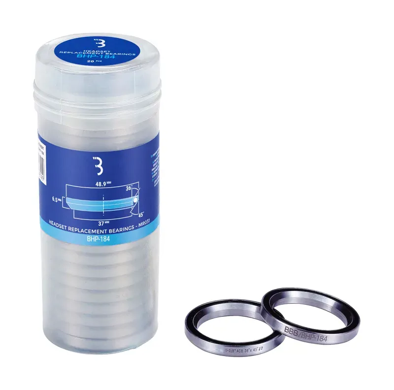 BBB 20x 1.3/8in 46.9x6.5mm Headset Bearings in Silver