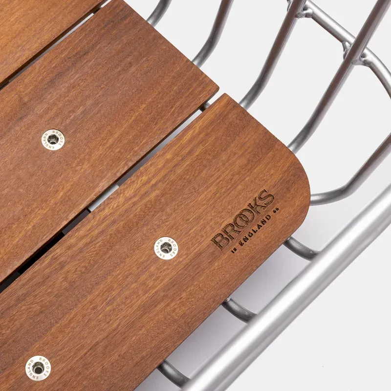 Brooks Peckham Low Bicycle Basket in Silver-10