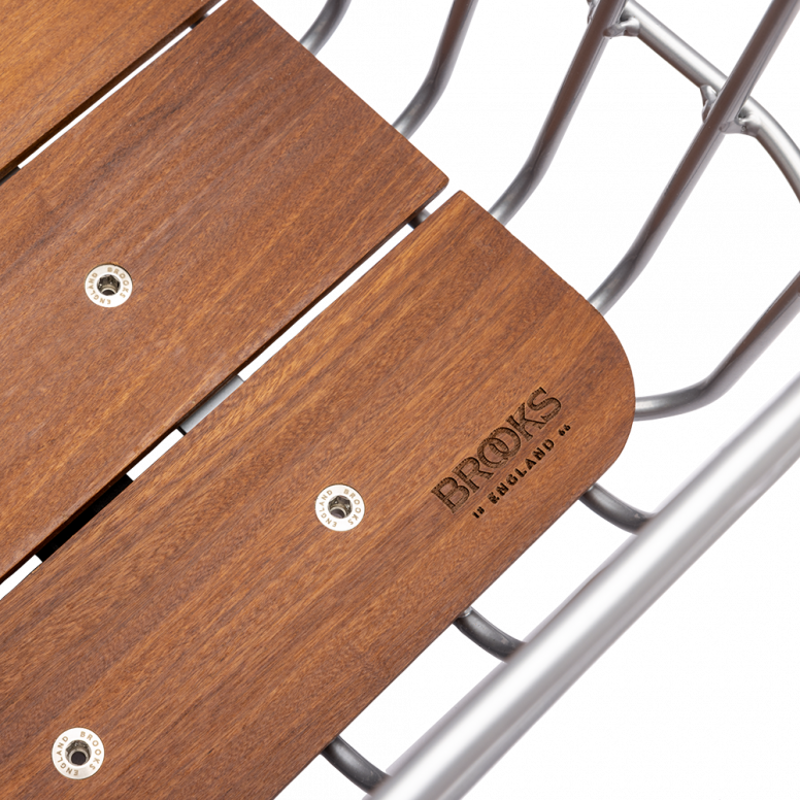 Brooks Peckham Low Bicycle Basket in Silver-4