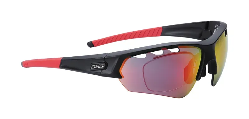 BBB Select Optic Red Lens Sport Glasses in Red