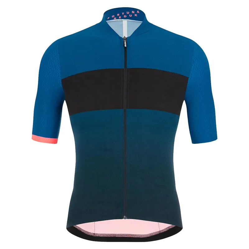 Santini Redux Fortuna Mens Jersey in Blue