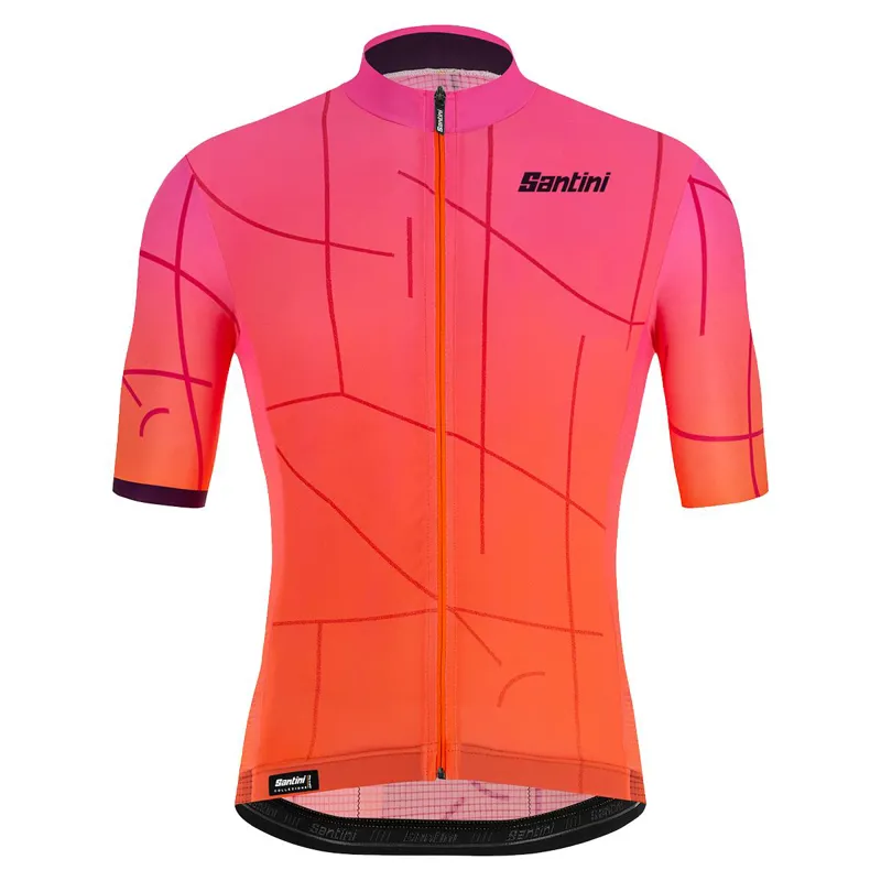 Santini Tono Puro Mens Jersey in Orange