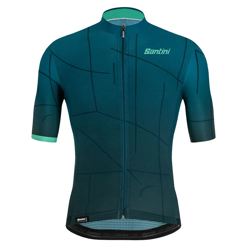 Santini Tono Puro Mens Jersey in Green