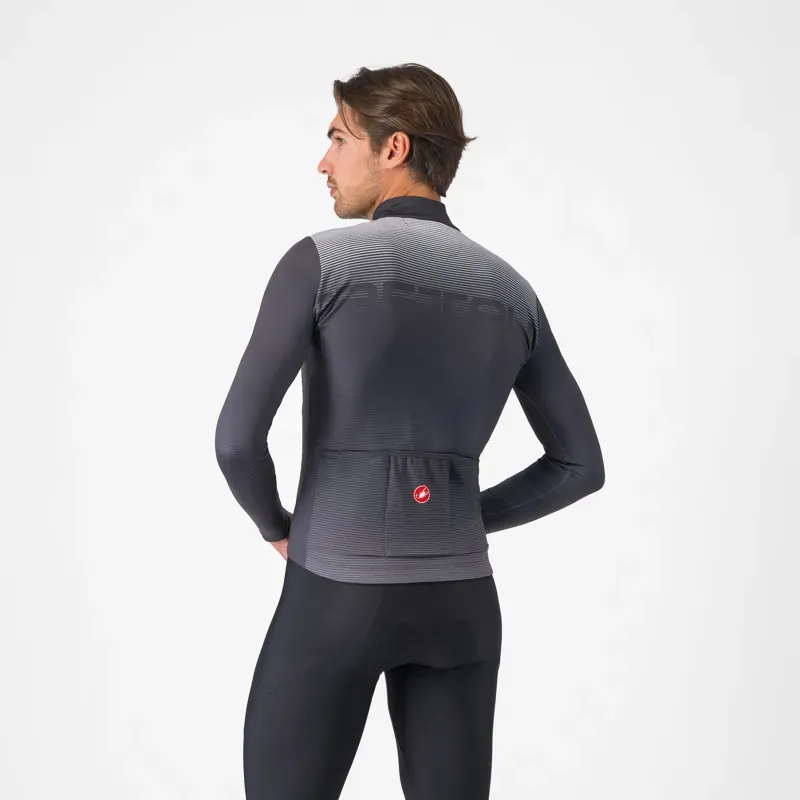 Castelli Apice Thermal Jersey in Dark Grey/Smoky Grey/Silver Grey-1