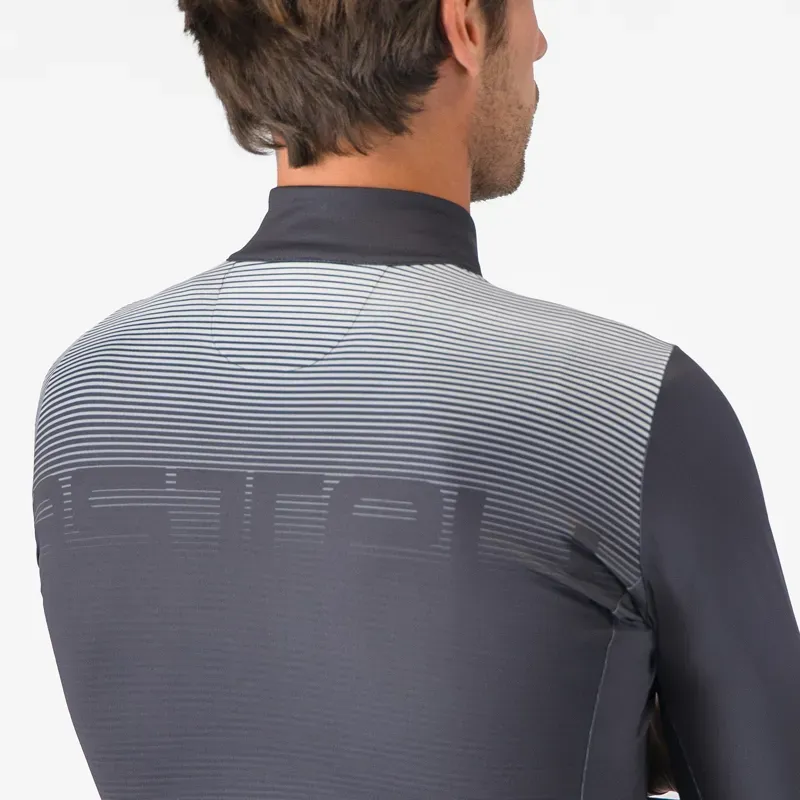 Castelli Apice Thermal Jersey in Dark Grey/Smoky Grey/Silver Grey-3