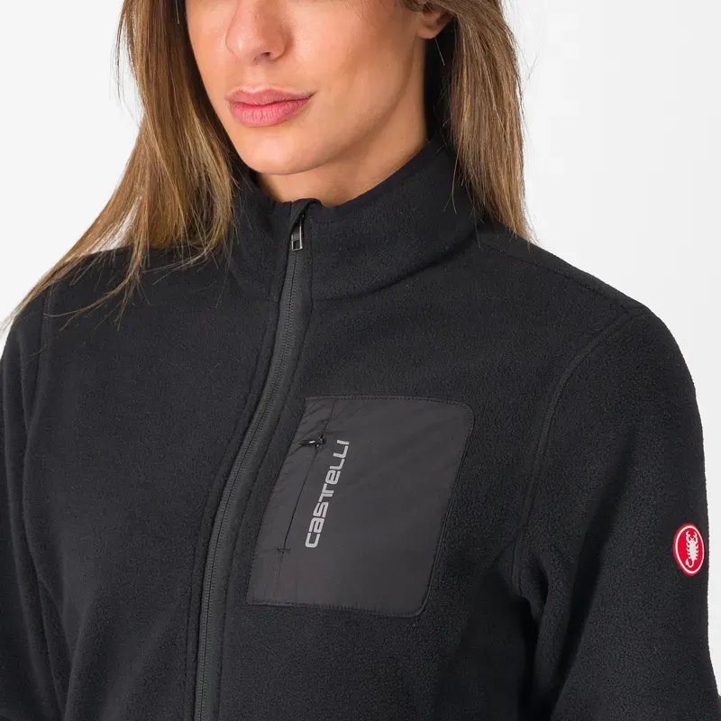 Castelli Women's Classico Fleece Jacket in Black-2