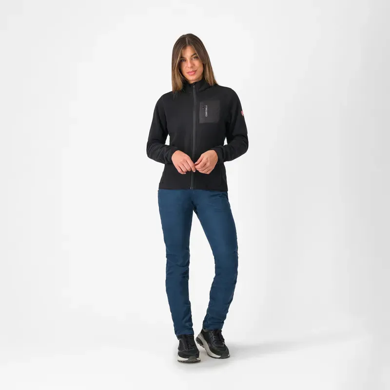 Castelli Women's Classico Fleece Jacket in Black-3