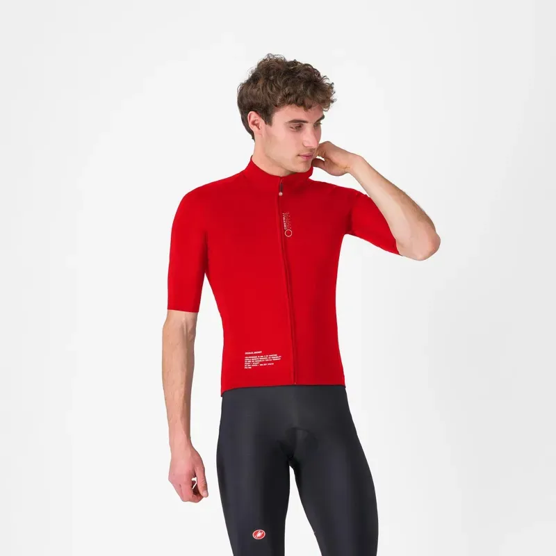 Castelli Do.Di.Ci. Short Sleeve Jacket in Rich Red