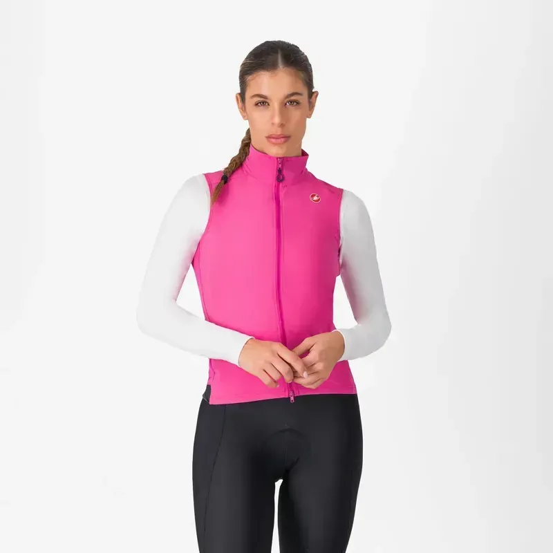 Castelli Women's Espresso Vest in Violet Pink/Dark Grey