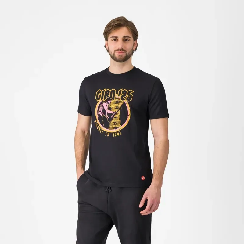 Castelli Highway To Rome T-Shirt in Nero