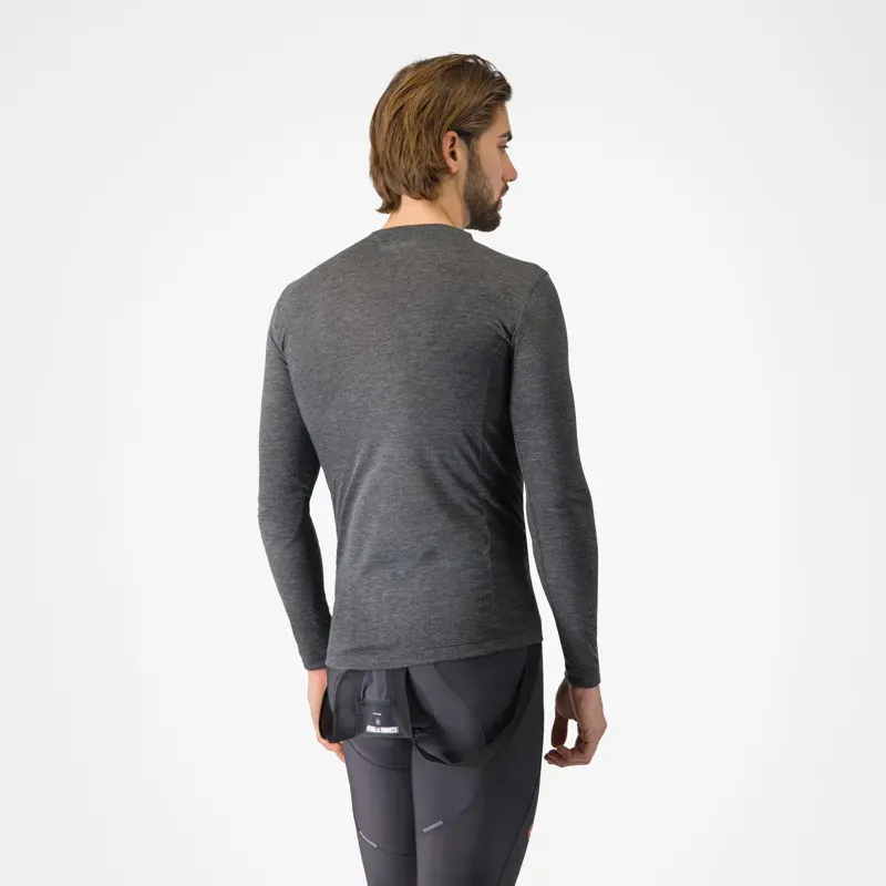 Castelli Medio Long Sleeve Base Layer in Melange Grey-1