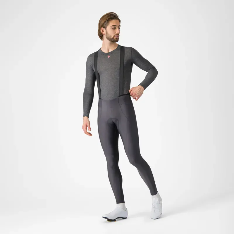 Castelli Medio Long Sleeve Base Layer in Melange Grey-4
