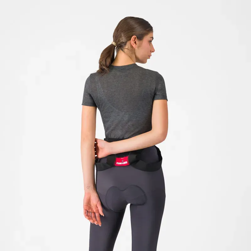 Castelli Women's Medio Short Sleeve Base Layer in Melange Grey-1