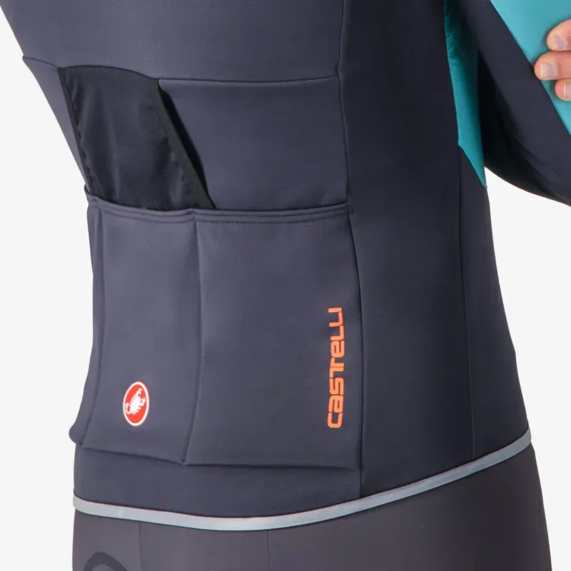 Castelli Unlimited Jacket in Pool Blue/Dark Grey-4