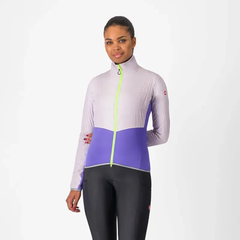 Castelli Women's Unlimited Jacket in Powder Rose/Uraviolet/Electric Lime