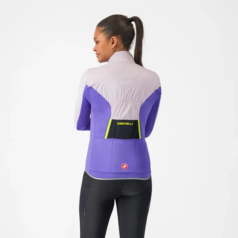Castelli Women's Unlimited Jacket in Powder Rose/Uraviolet/Electric Lime-1