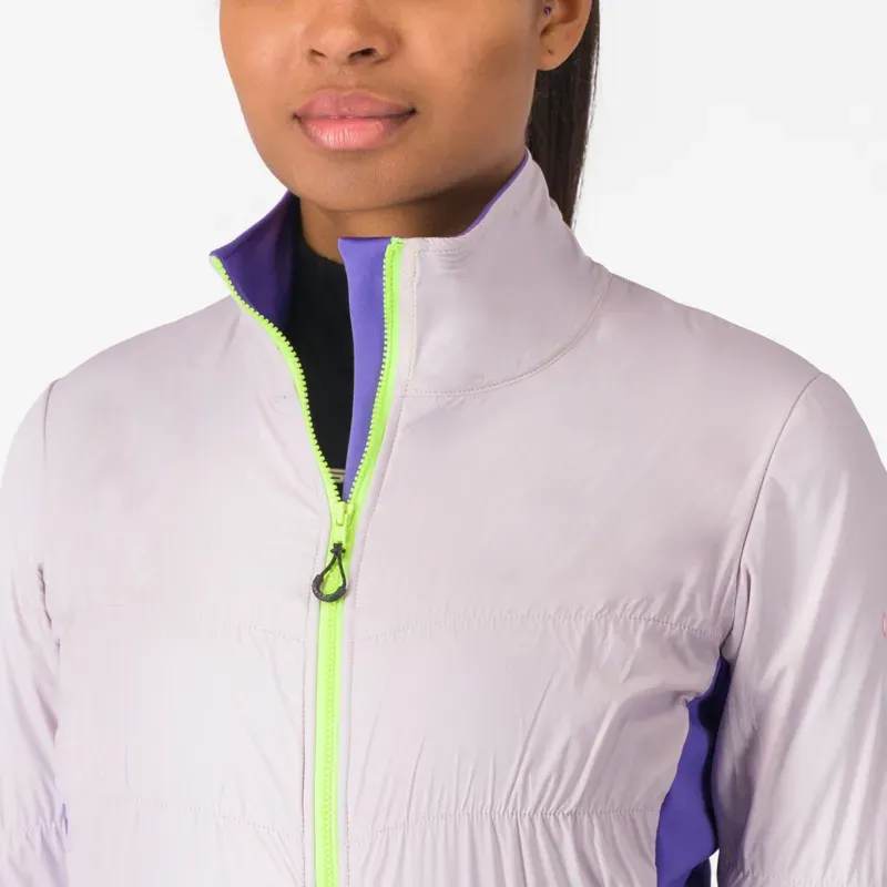Castelli Women's Unlimited Jacket in Powder Rose/Uraviolet/Electric Lime-2