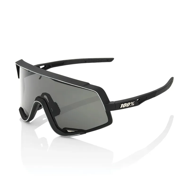100% Glendale Smoke Lens Sunglasses in Soft Tact Black