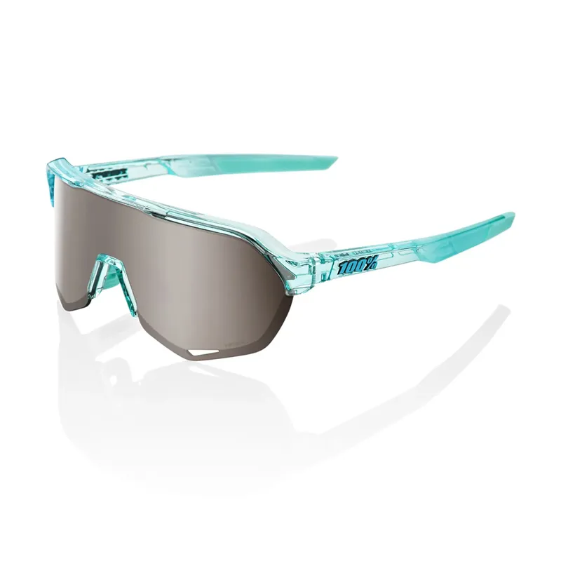 100% S2 HiPER Mirror Silver Lens Sunglasses in Translucent Mint