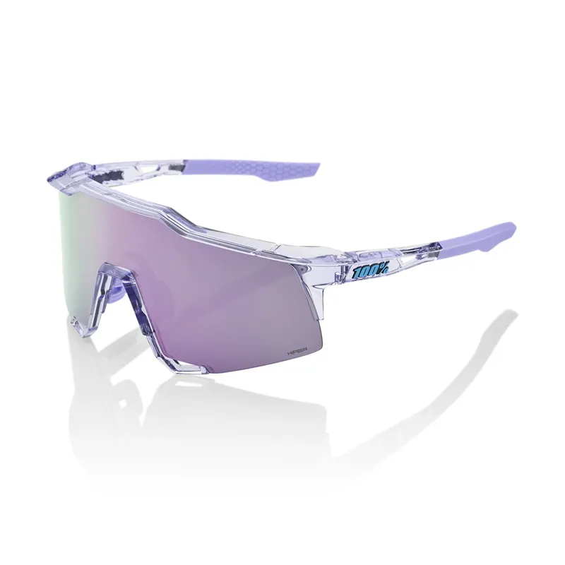 100% Speedcraft HiPER Mirror Lens Sunglasses in Translucent Lavender