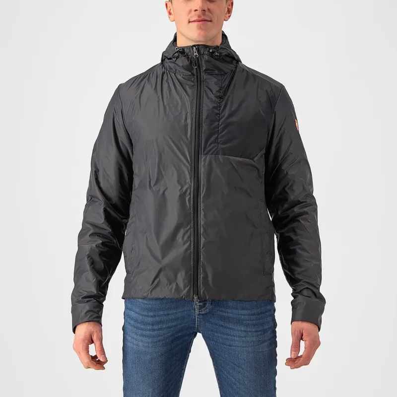 Castelli Riscalda Puffy Jacket in Dark Grey/ Electric Lime