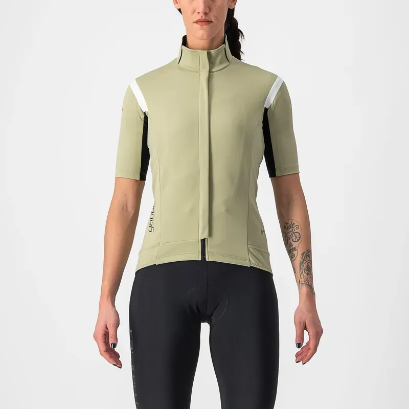 Castelli Gabba RoS 2 Short Sleeve Womens Jersey in Green Tea/Chalk