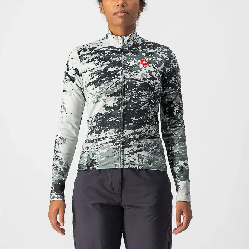 Castelli Unlimited Thermal Long Sleeve Womens Jersey in Birch Green
