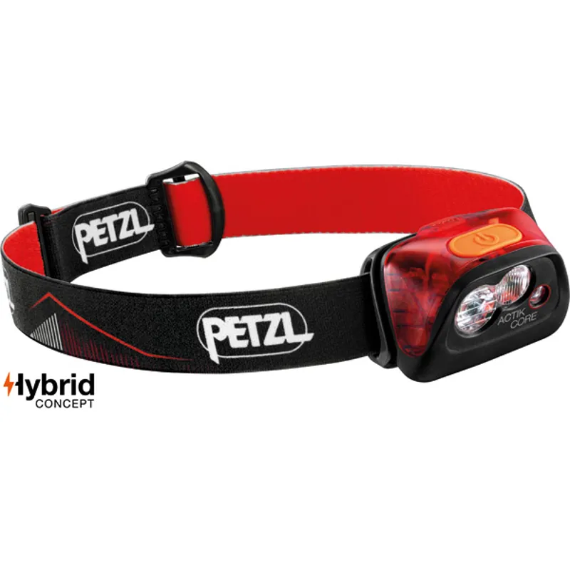 Petzl Actik Core 450 Lumen Head Torch in Red
