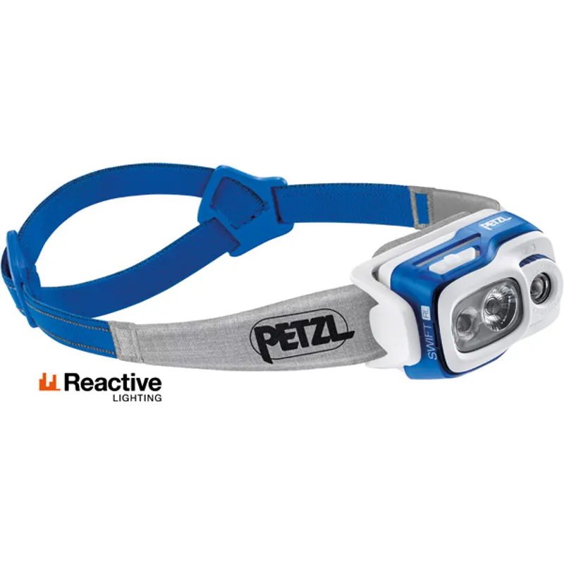 Petzl Swift RL 900 Lumen Head Torch in Blue