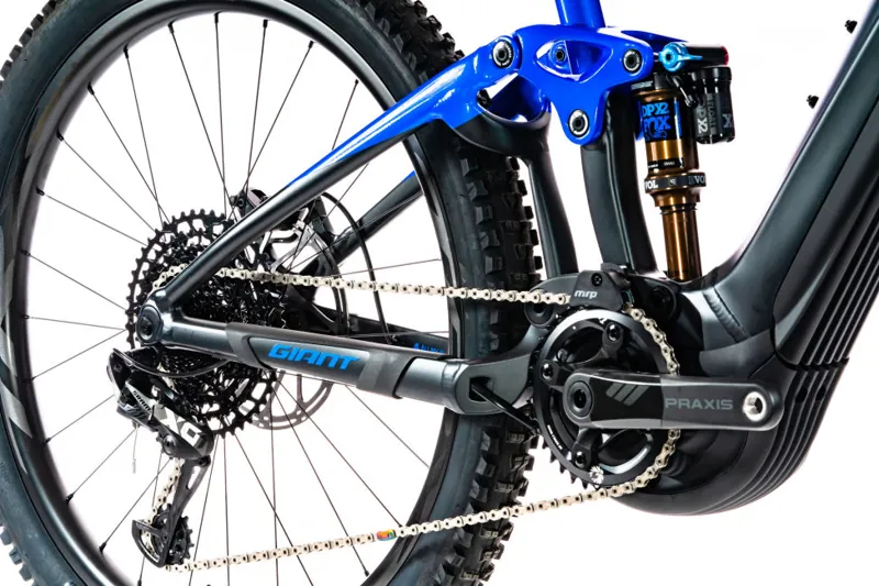 2020 Giant Trance E 0 Pro S Electric Mountain Bike in Blue