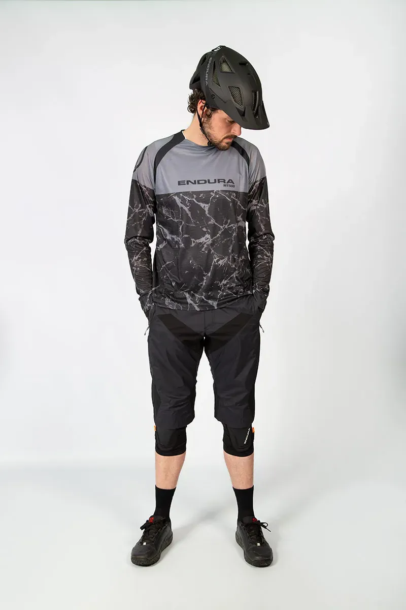 Endura MT500 Marble LTD Long Sleeved MTB Jersey in Black-3