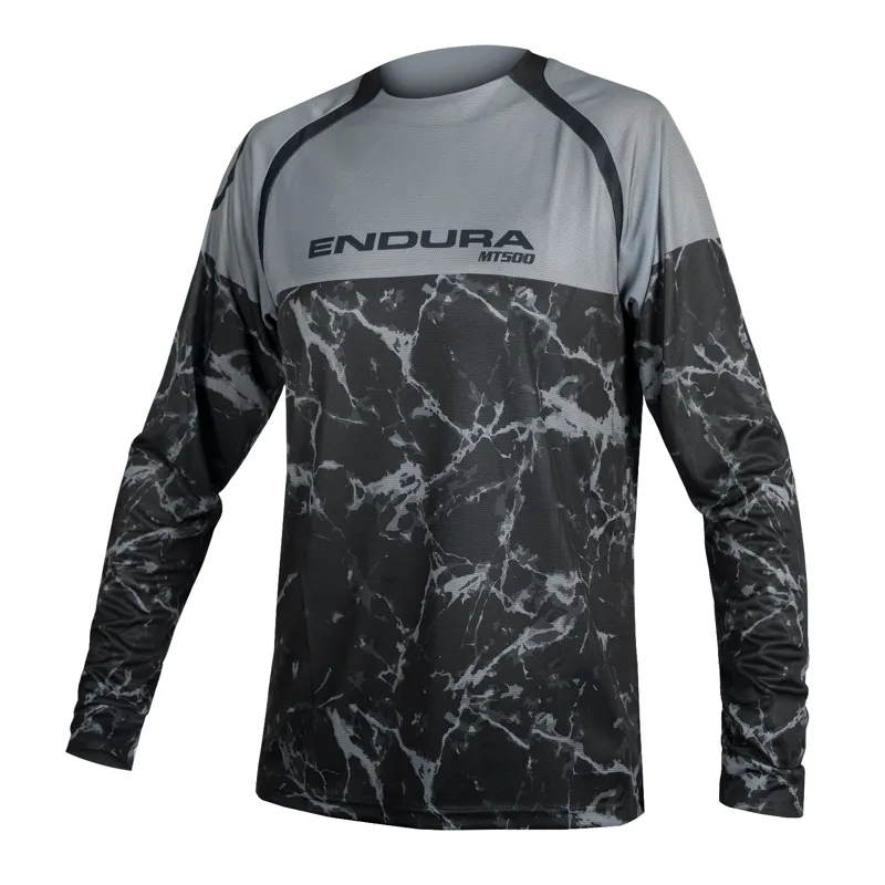 Endura MT500 Marble LTD Long Sleeved MTB Jersey in Black