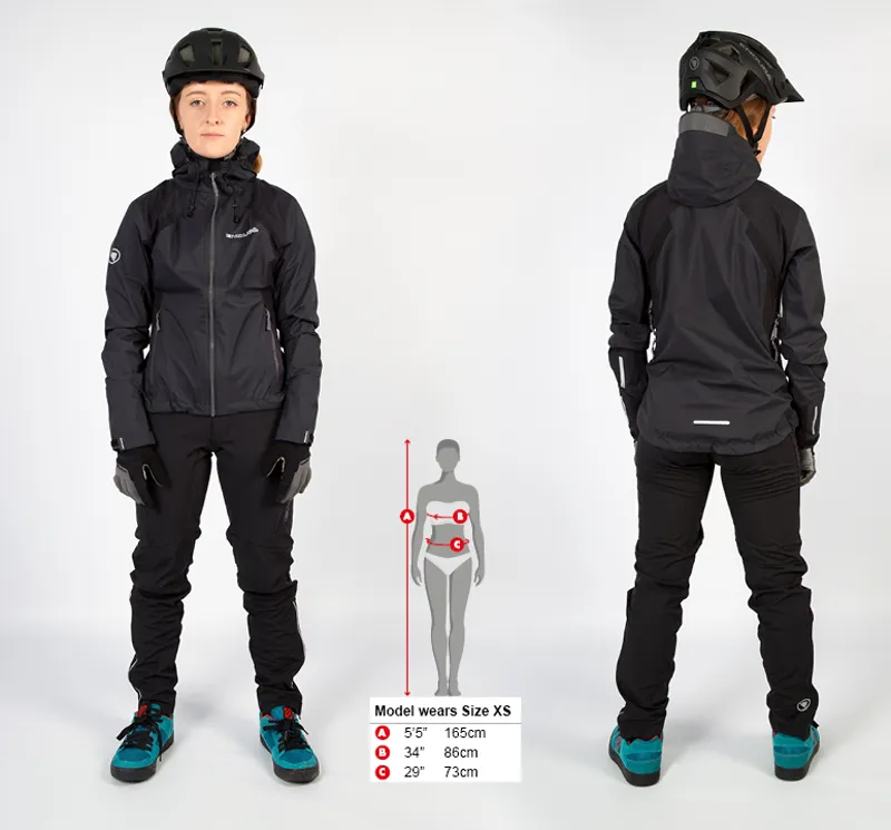 Endura MT500 Womens Waterproof Jacket in Black-2