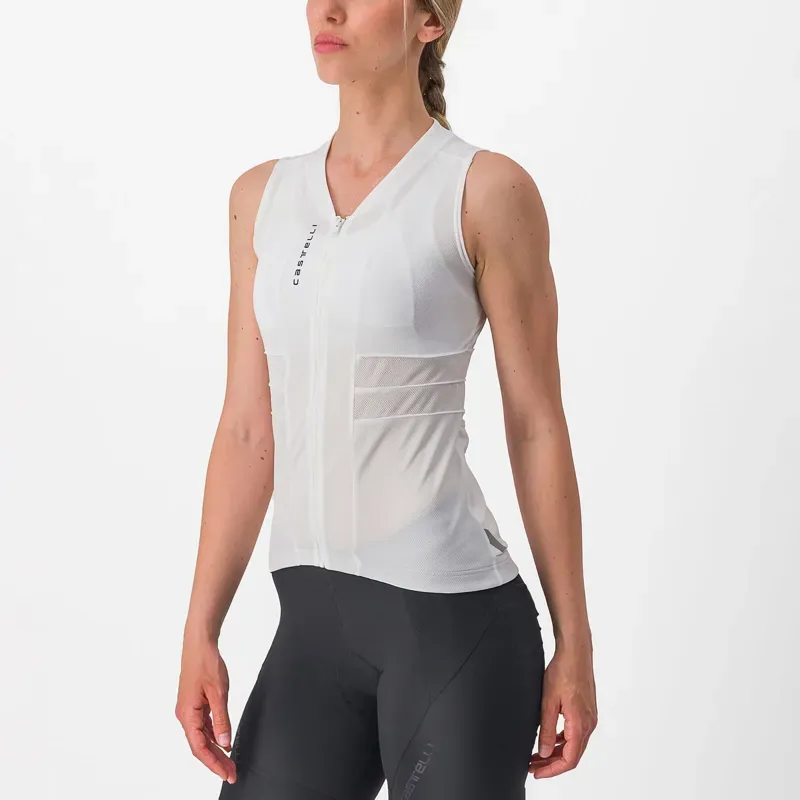 Castelli Anima 4 Sleeveless Women's Jersey in Ivory/Black