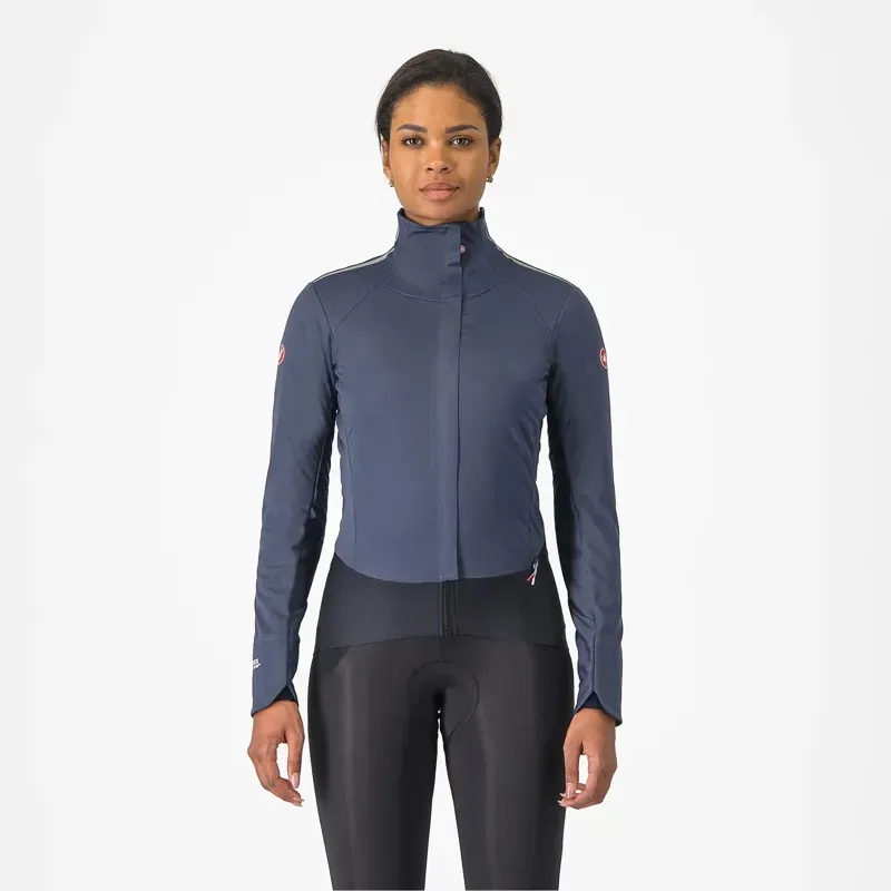Castelli Alpha Doppio RoS Women's Jacket in Twilight Blue/Silver Reflex