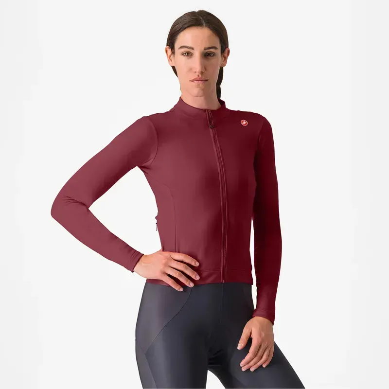 Castelli Espresso Thermal Women's Jersey in Bordeaux