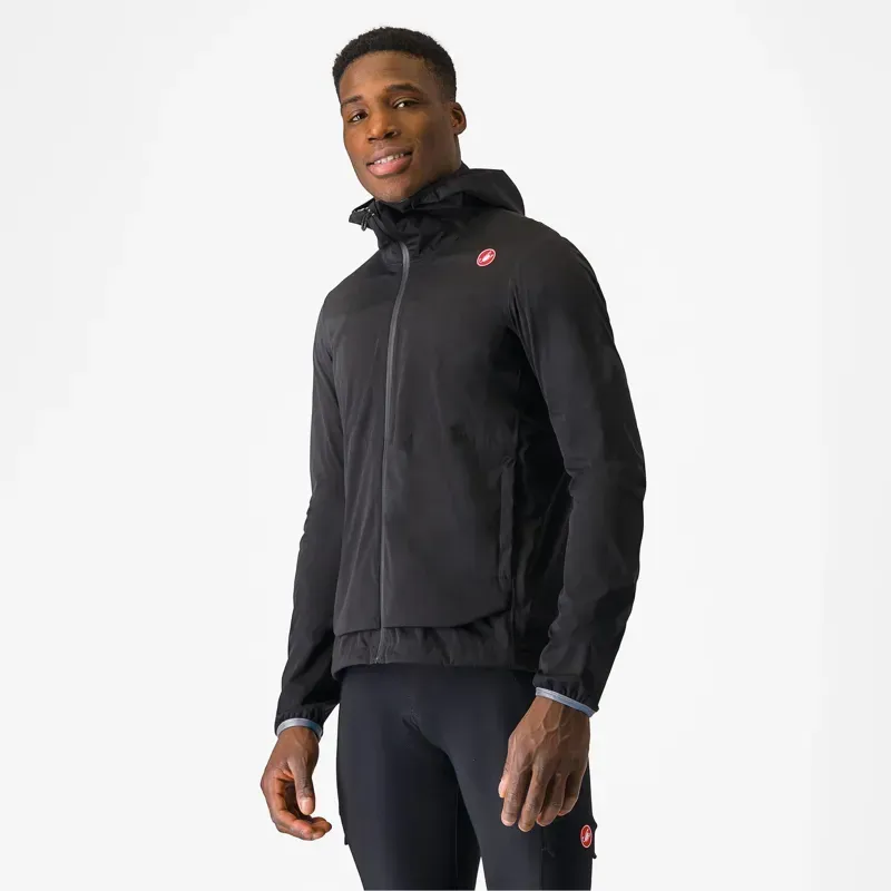 Castelli Unlimited Rain Jacket In Light Black