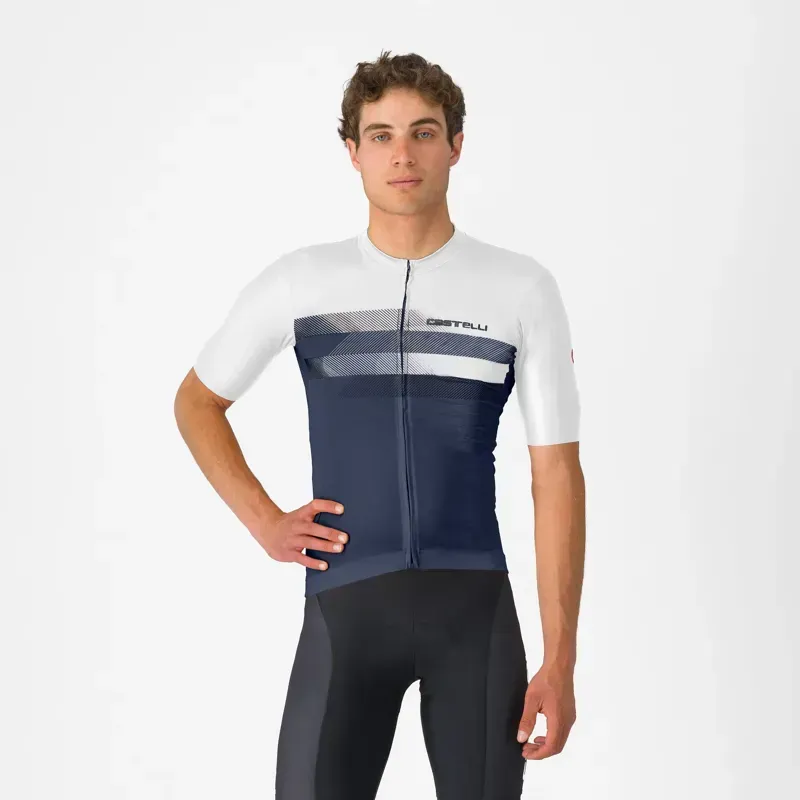 Castelli Simbolo Jersey / Belgian Blue/White x-small