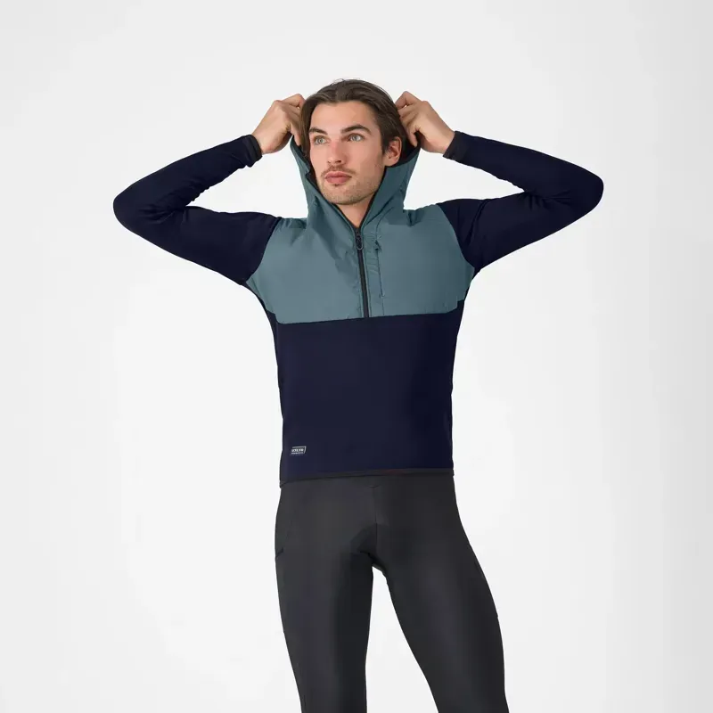 Castelli Unlimited Roam Hoodie in Blue Savile/Spring Lake