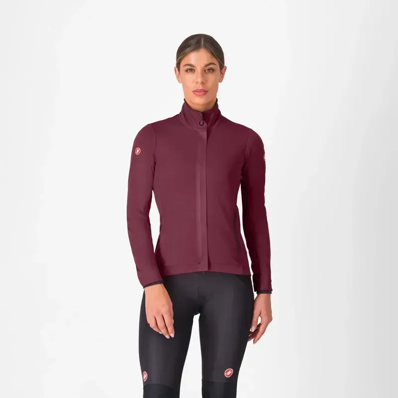Castelli Alpha 150 Women's Jacket in Bordeaux/Brilliant Pink