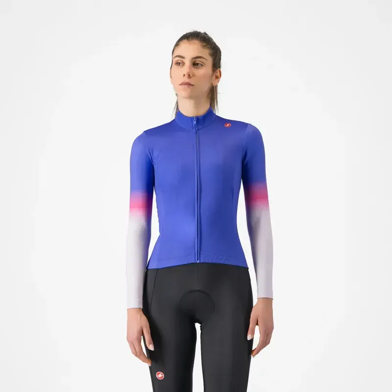 Castelli Corso Thermal Jersey in Ultraviolet/Purple Mist/Violet