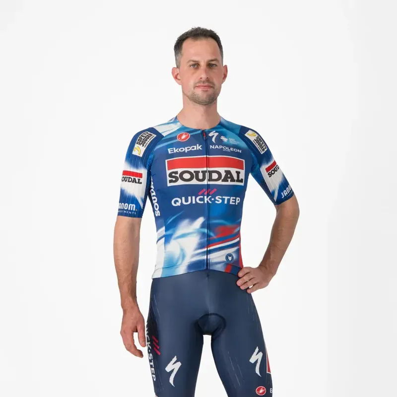 Castelli Soudal Quick-Step Aero Race 8S Jersey in Blue/Red