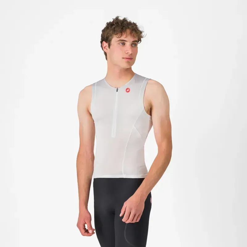 Castelli Free Speed 3 Top in White/Silver Grey