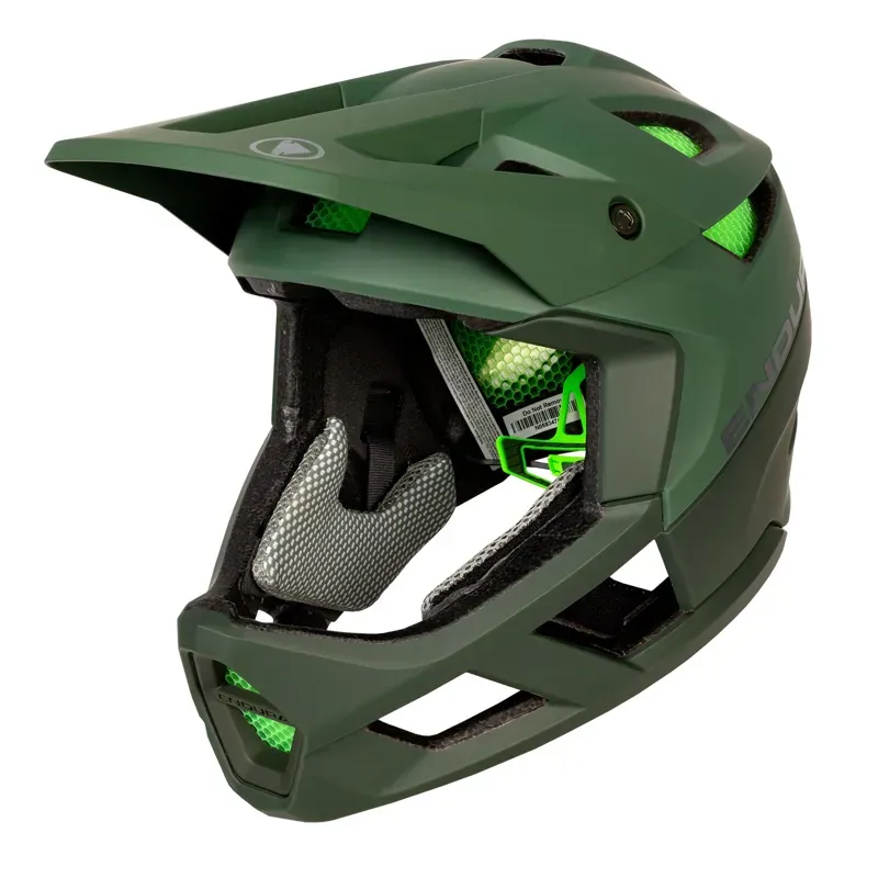 Endura MT500 Full Face Mountain Bike Helmet in Green